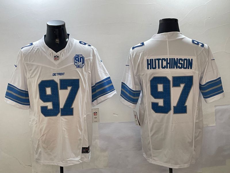 Men Detroit Lions #97 Hutchinson White three generations 2024 Nike Limited NFL Jersey style 3->detroit lions->NFL Jersey